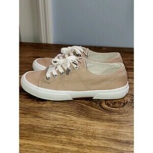Lauren Ralph Lauren Jolie Canvas Sneakers Khaki Tan Women's Size 7.5